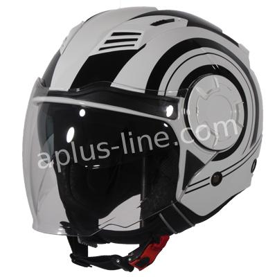 Scooter bromfiets zomerhelm jet helm vito isola roof boxer maten xs s m l xxl | Scooterhelm