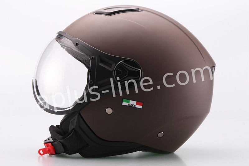 Scooter bromfiets zomerhelm jet helm vito moda notte roof boxer maten xs s m l xl xxl | Scooterhelm