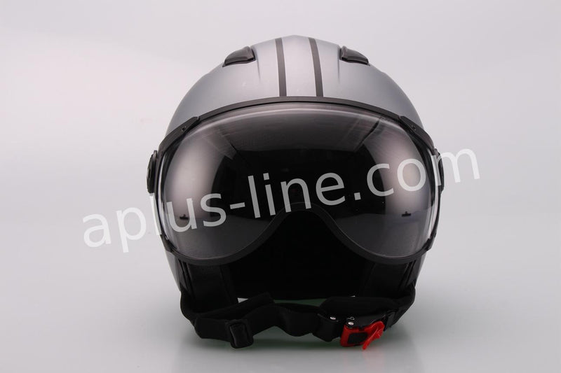 Scooter bromfiets zomerhelm jet helm vito moda notte roof boxer maten xs s m l xl xxl | Scooterhelm