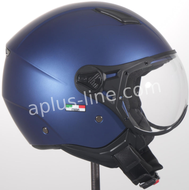 Scooter bromfiets zomerhelm jet helm vito roof boxer moda mat groen zwart blauw wit maten xs s m l xxl | Scooterhelm