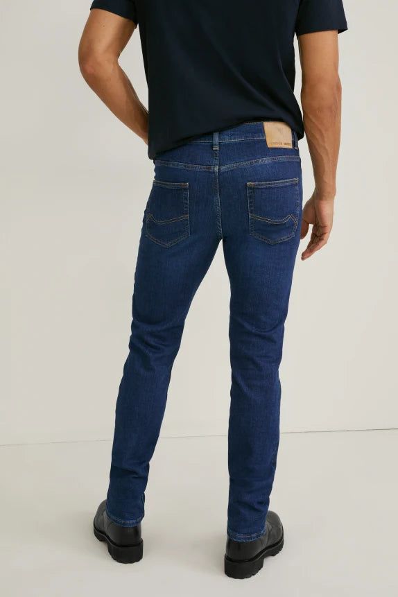 Heren spijkerbroek jeans donkerblauw s m l xl xxl xxxl