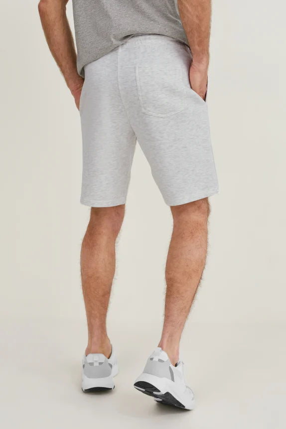 Pantalón deportivo corto de hombre con bolsillos gris SML XL XXL