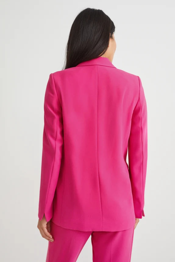 Clemens & August merk dames oversized blazer fuchsia roze xs s m l xl xxl xxxl