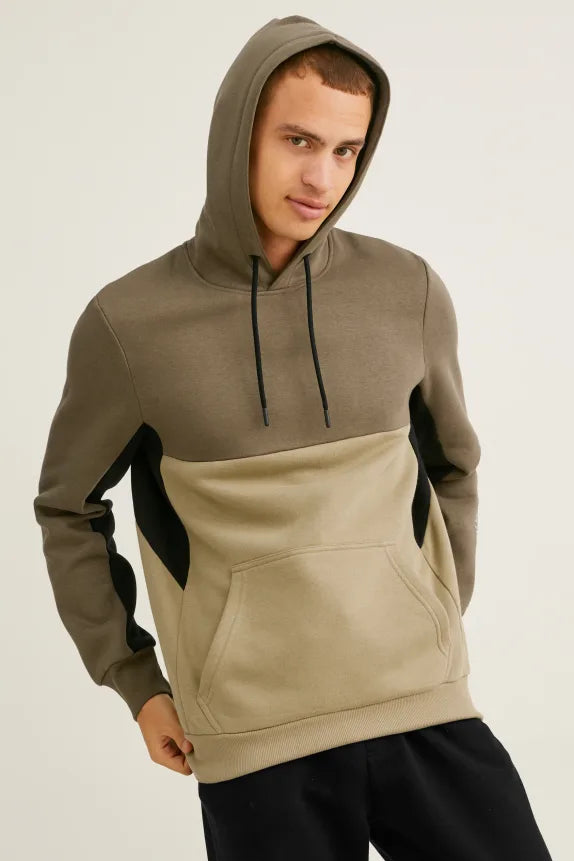 Chándal de jogging para hombre de 2 piezas con capucha beige marrón SML XL XXL