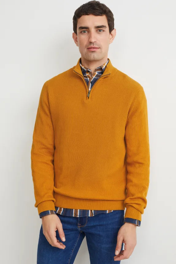 Suéter con capucha para hombre con cremallera gris naranja verde oscuro sml xl xxl