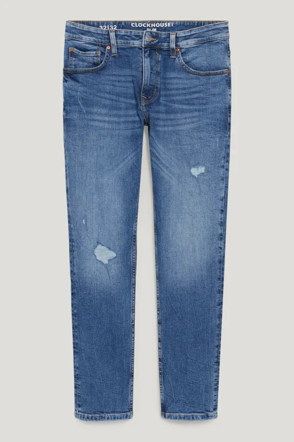 Heren spijkerbroek jeans blauw s m l xl xxl xxxl