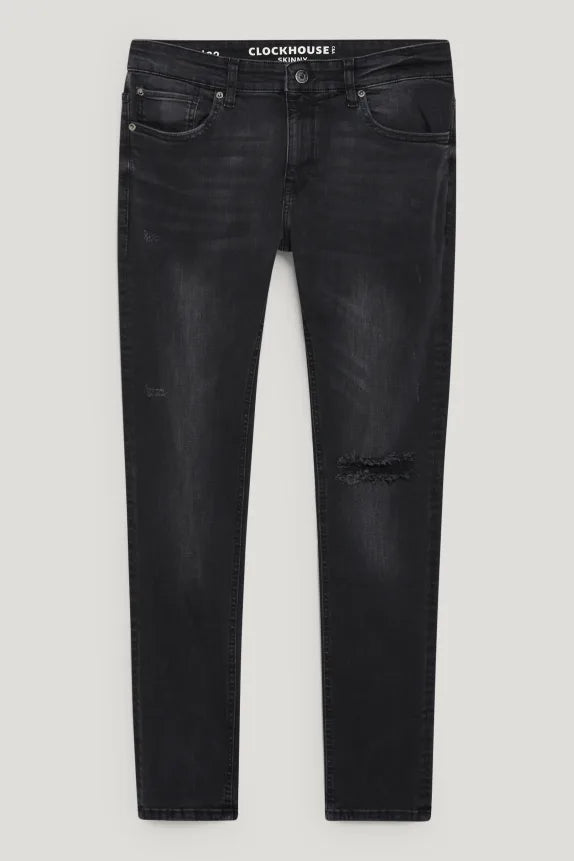 Heren spijkerbroek jeans zwart s m l xl xxl xxxl