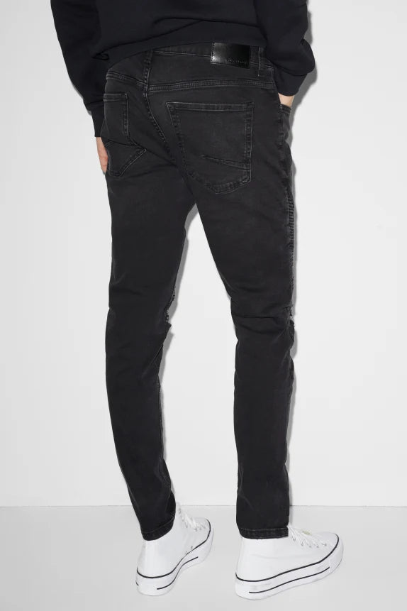 Heren spijkerbroek jeans zwart s m l xl xxl xxxl