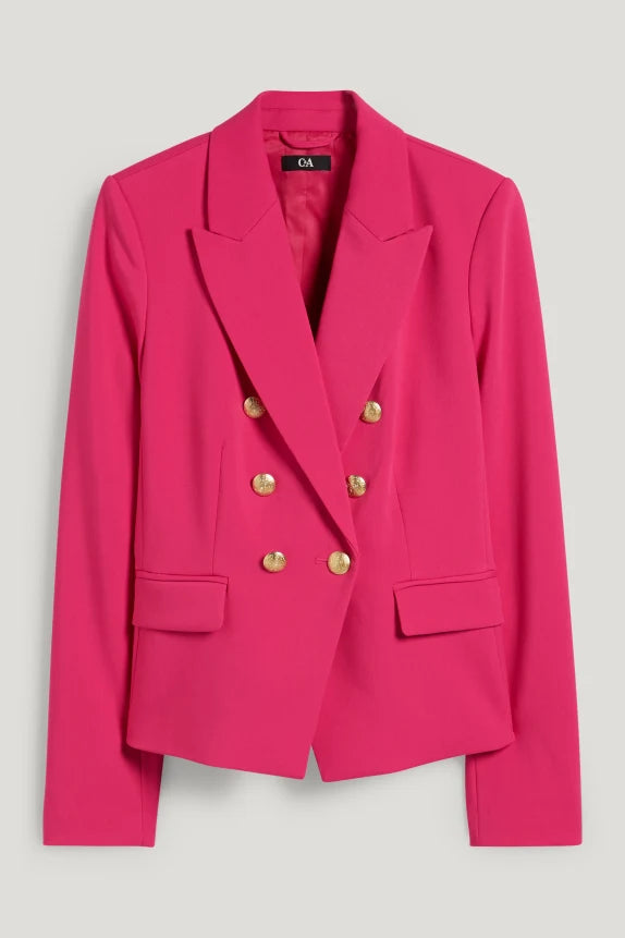 Clemens &amp; August marca blazer de negocios de gran tamaño para mujer fucsia rosa azul marino xs sml xl xxl xxxl