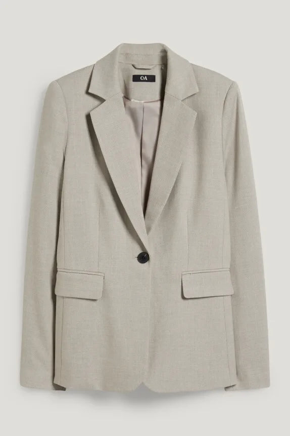 Blazer de negocios de gran tamaño para mujer de la marca Clemens &amp; August gris claro xs sml xl xxl xxxl