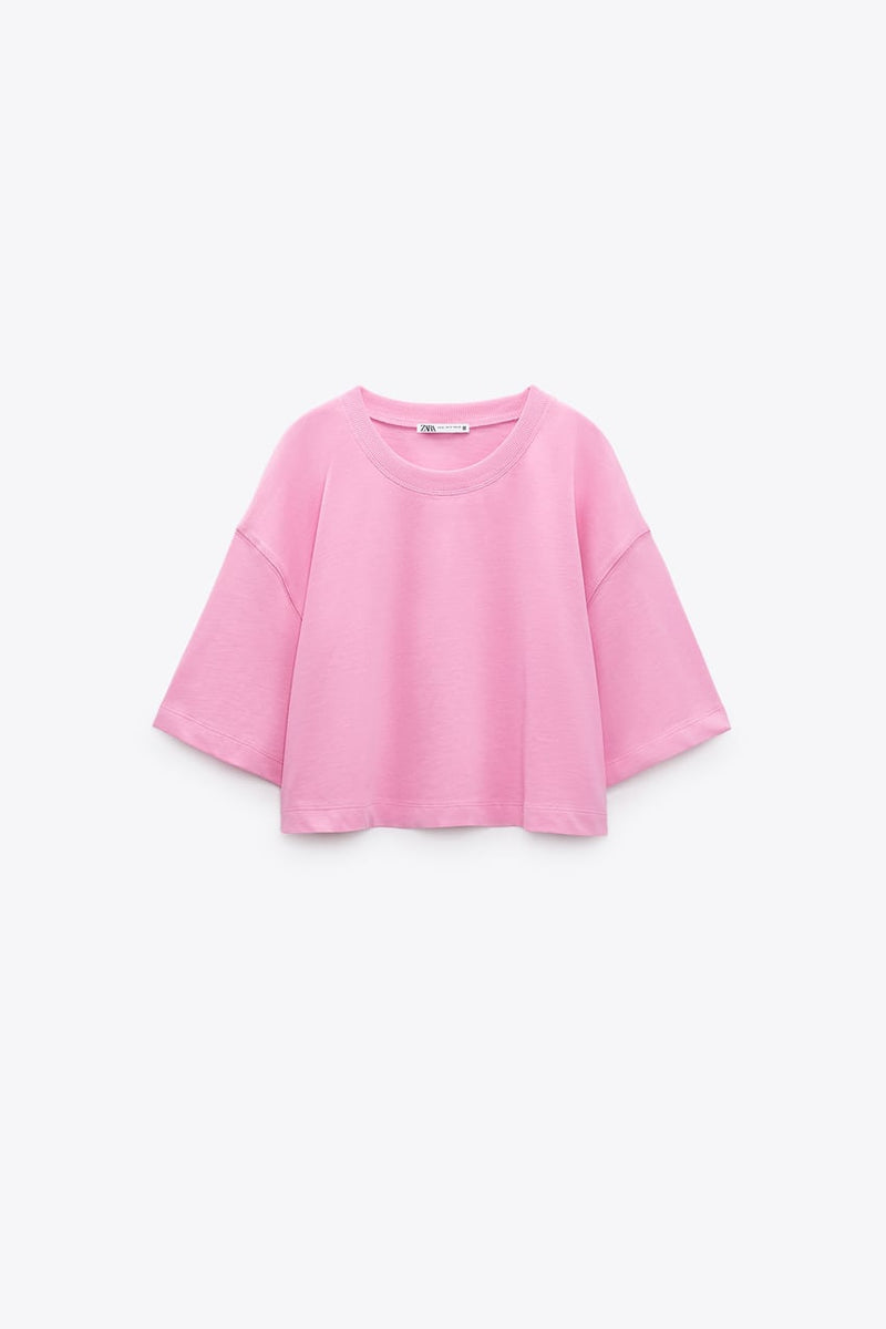 Córdoba merk dames crop top shirt cropped naveltruitje roze wit marineblauw zwart s m l