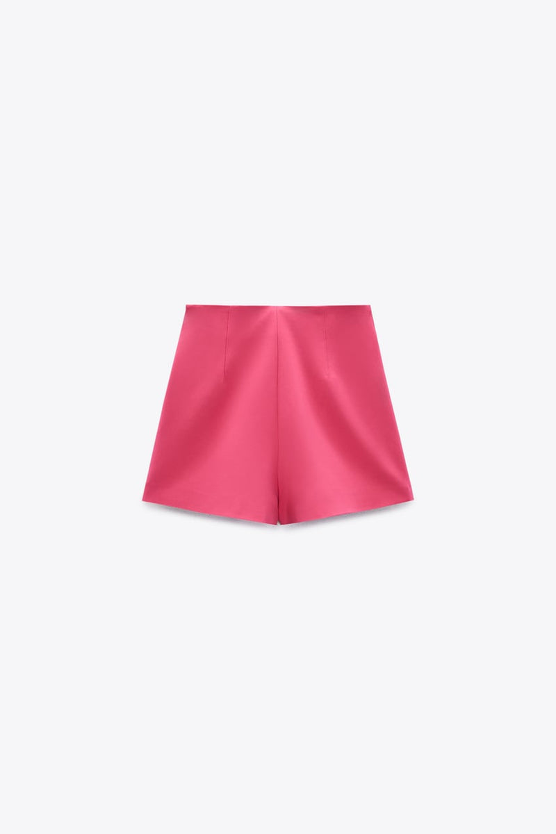 Córdoba merk dames korte broek broekrok roze groen met hoge taille en paspelzakken xs s m l xl