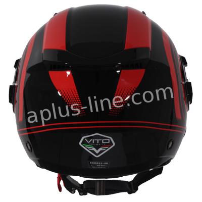 Scooter bromfiets zomerhelm jet helm vito isola roof boxer maten xs s m l xxl | Scooterhelm