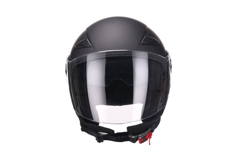 Scooter ciclomotor casco de verano casco jet vito amaro techo boxer negro mate tallas xs sml xl xxl | casco de scooter