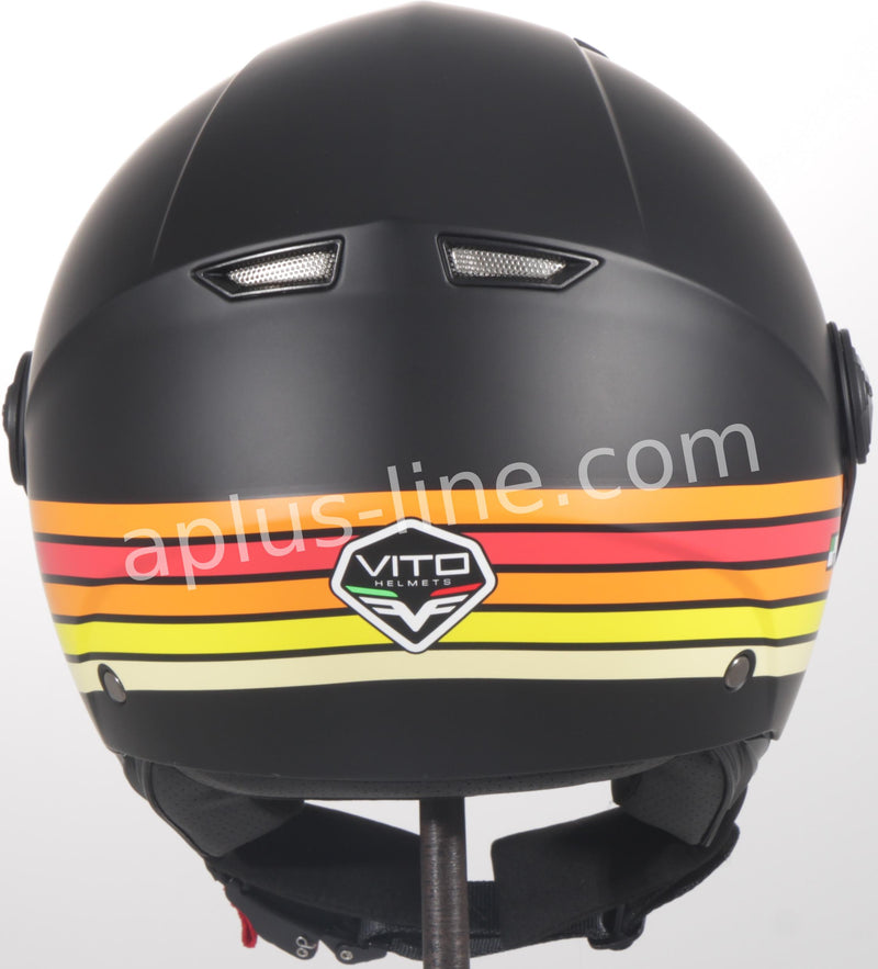 Scooter ciclomotor verano casco jet casco vito roof boxer moda mate verde negro azul blanco tallas xs sml xxl | casco de scooter