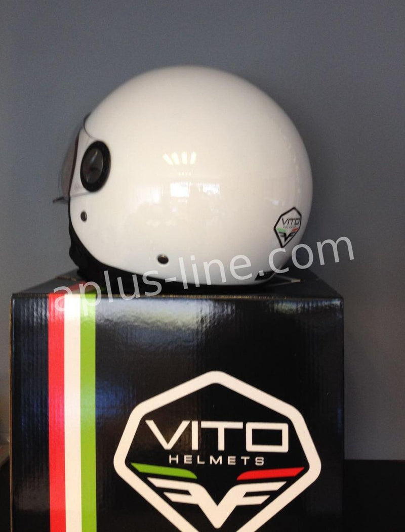 Scooter bromfiets zomerhelm jet helm vito loreto roof boxer maten xs s m l xl xxl | Scooterhelm