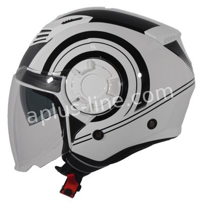 Scooter bromfiets zomerhelm jet helm vito isola roof boxer maten xs s m l xxl | Scooterhelm