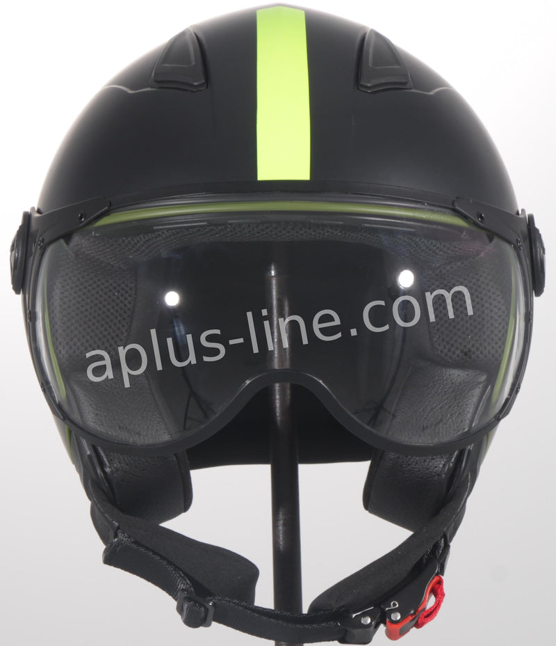 Scooter ciclomotor verano casco jet casco vito roof boxer moda mate verde negro azul blanco tallas xs sml xxl | casco de scooter