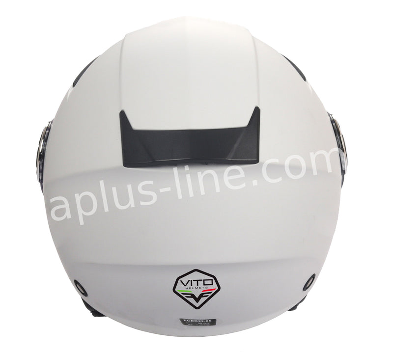 Scooter ciclomotor casco de verano casco jet vito bravo techo boxer blanco brillo negro mate tallas xs sml xl | casco de scooter