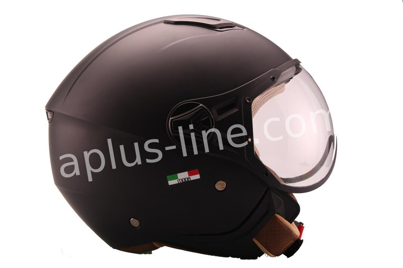 Scooter bromfiets zomerhelm jet helm vito moda notte roof boxer maten xs s m l xl xxl | Scooterhelm