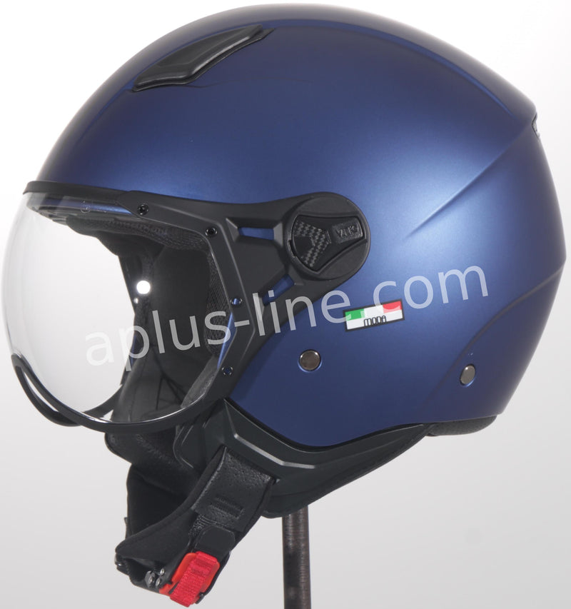 Scooter bromfiets zomerhelm jet helm vito roof boxer moda mat groen zwart blauw wit maten xs s m l xxl | Scooterhelm