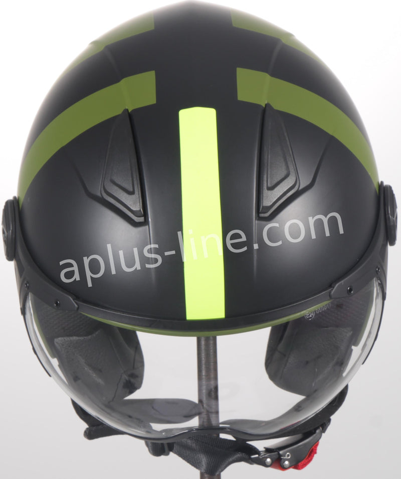 Scooter ciclomotor verano casco jet casco vito roof boxer moda mate verde negro azul blanco tallas xs sml xxl | casco de scooter