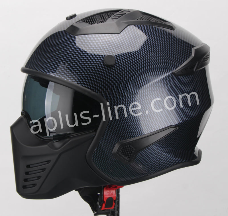 Scooter bromfiets zomerhelm jet helm vito bruzano roof boxer maten xs s m l xl xxl | Scooterhelm