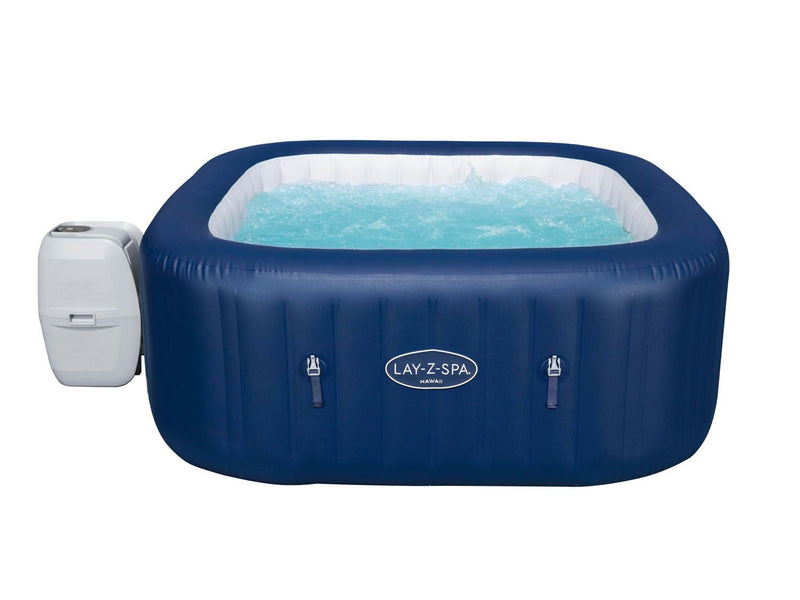 Jacuzzi opblaasbaar wit blauw afmetingen 180 x 71 cm 6 personen  840 liter max warmte 40 graden