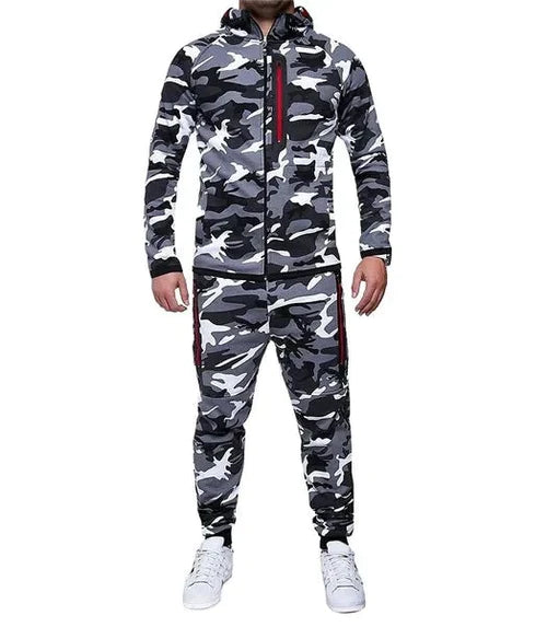 Heren trainingspak leger camouflage wit groen donkergrijs xs s m l xl xxl xxxl