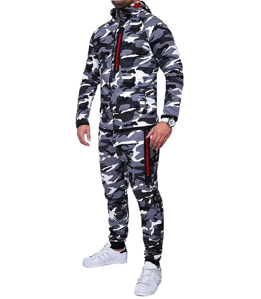 Heren trainingspak camouflage grijs groen donkergrijs xs s m l xl xxl