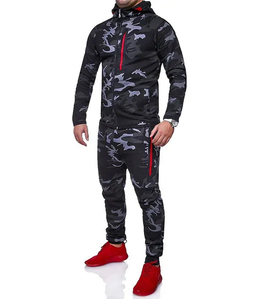 Heren trainingspak camouflage grijs groen donkergrijs xs s m l xl xxl