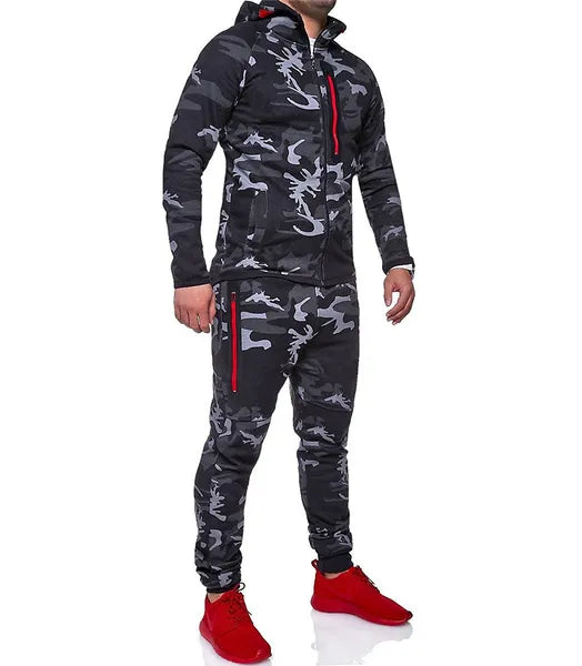 Heren trainingspak camouflage grijs groen donkergrijs xs s m l xl xxl