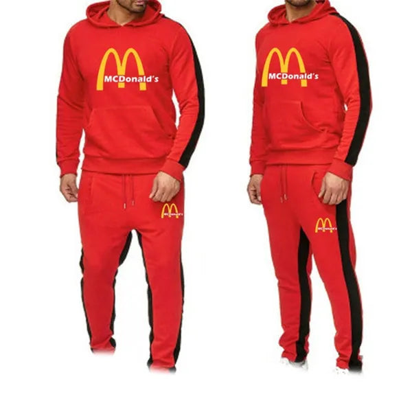 McDonald's mens jogging suit tracksuit red black white dark gray yellow s m l xl 2xl 3xl 4xl 5xl | Menswear