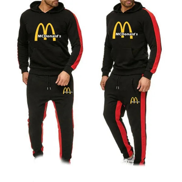 McDonald's mens jogging suit tracksuit red black white dark gray yellow s m l xl 2xl 3xl 4xl 5xl | Menswear