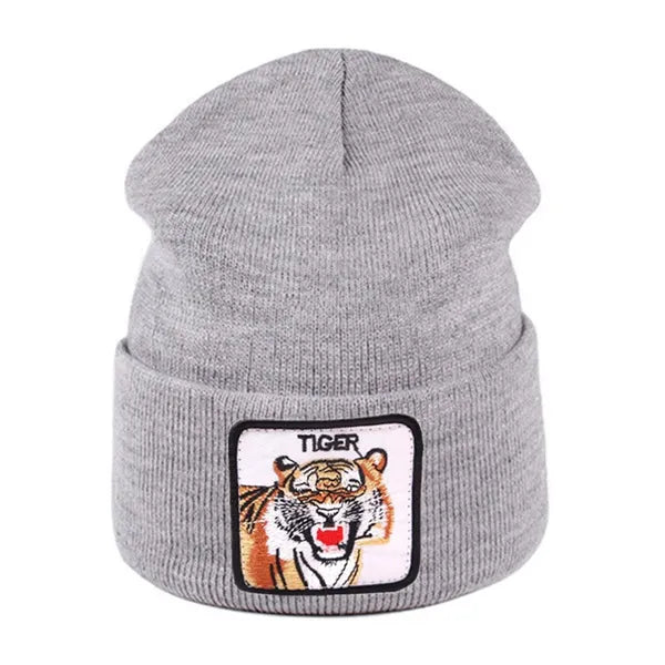 Tiger ladies winter hat black red gray navy blue | clothing accessories