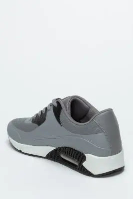Bristano merk heren lage sneakers veterschoenen grijs maten 40 t/m 48