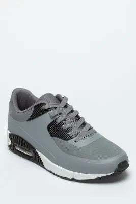 Bristano merk heren lage sneakers veterschoenen grijs maten 40 t/m 48
