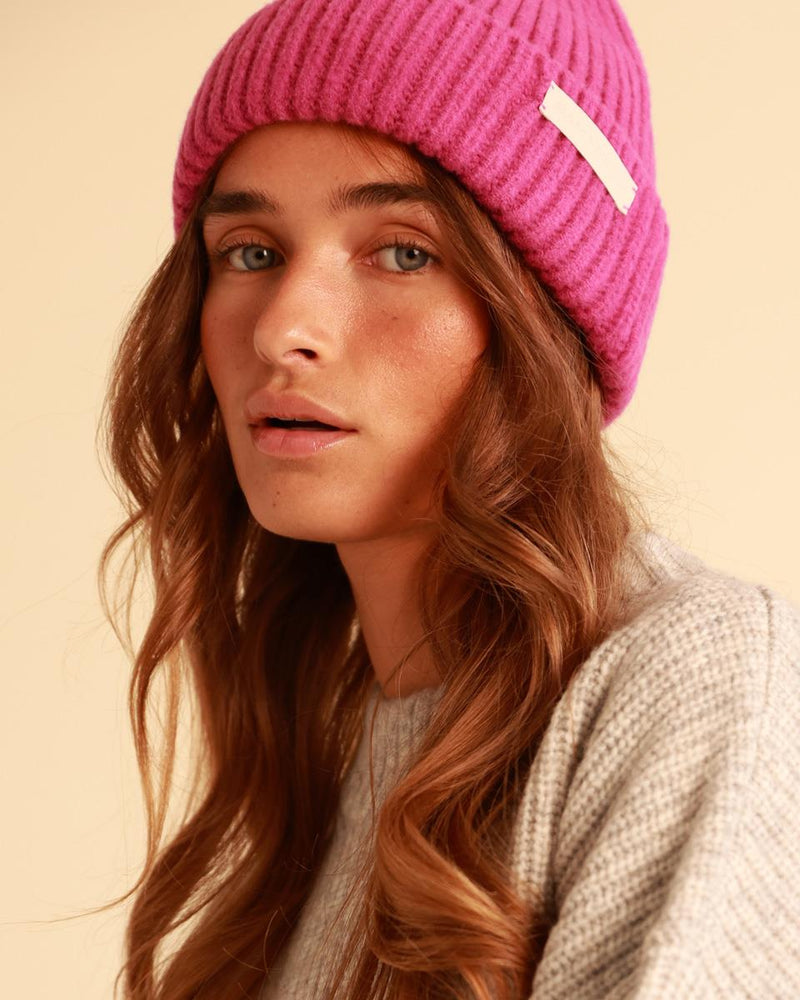 Gorro de invierno para mujer violeta claro azul rosa oscuro