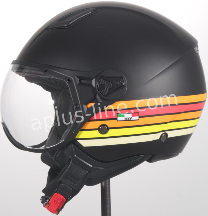 Scooter ciclomotor verano casco jet casco vito roof boxer moda mate verde negro azul blanco tallas xs sml xxl | casco de scooter