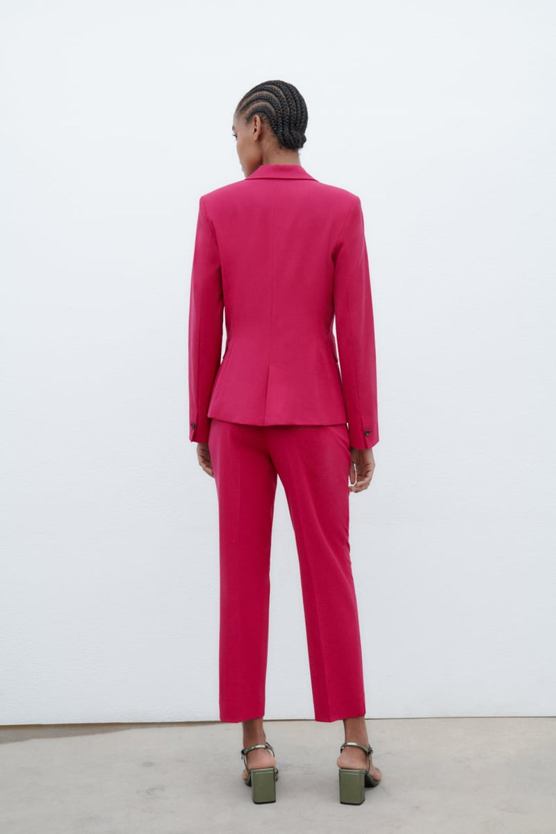 Traje mujer marca cordobesa traje pantalón rosa oscuro pantalón blazer xs sml xl xxl