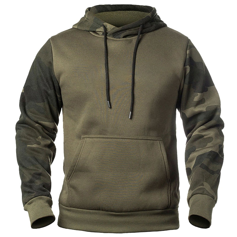 Sudadera con capucha para hombre camuflaje verde militar verde caqui negro xs sml xl xxl