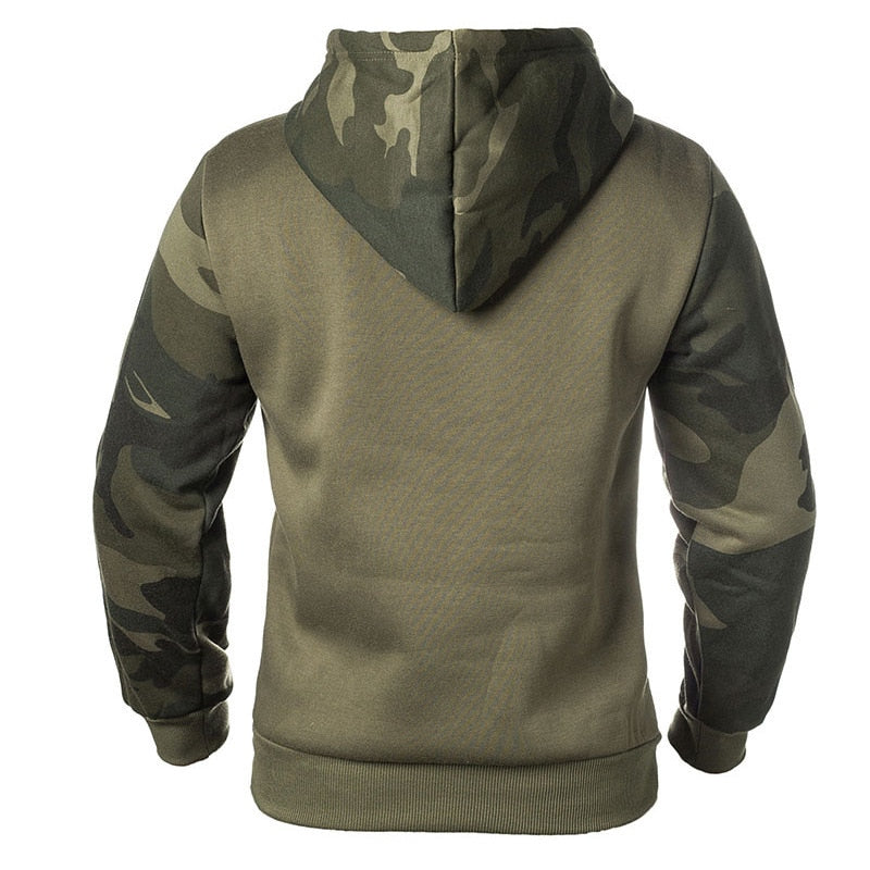 Sudadera con capucha para hombre camuflaje verde militar verde caqui negro xs sml xl xxl