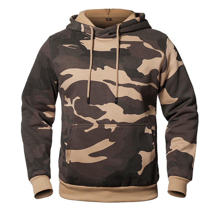 Sudadera con capucha para hombre camuflaje verde militar verde caqui negro xs sml xl xxl