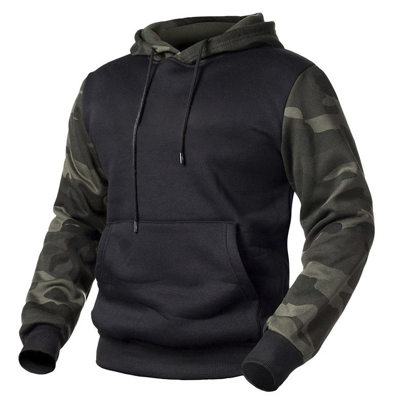 Sudadera con capucha para hombre camuflaje verde militar verde caqui negro xs sml xl xxl