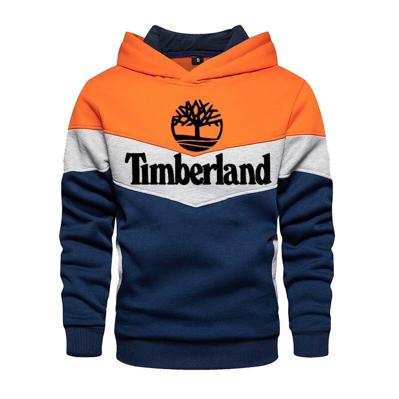 Heren hoodie test print bruin rood oranje geel wit s m l xl xxl xxxl