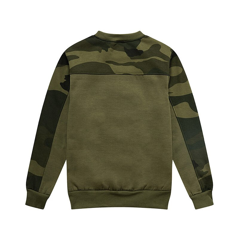 Heren sweater camouflage khaki groen zwart xs s m l xl xxl