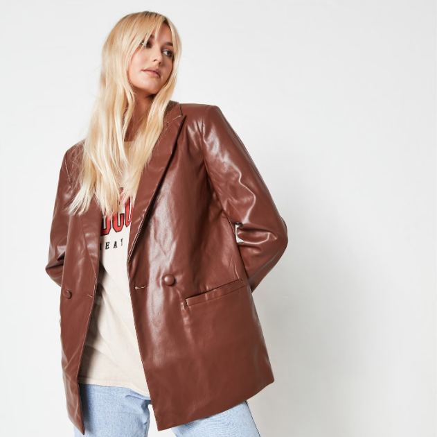 https://www.missguided.co.uk/missguided-faux-leather-double-breasted-blazer-602948