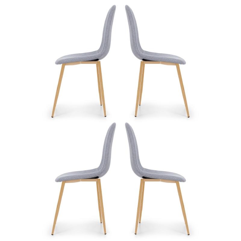 Eetkamerstoelen side chairs 4 stuks voor 1 prijs zwart eiken grijs 44 x 54 x 87 cm (l - b - h) (49 cm zithoogte)