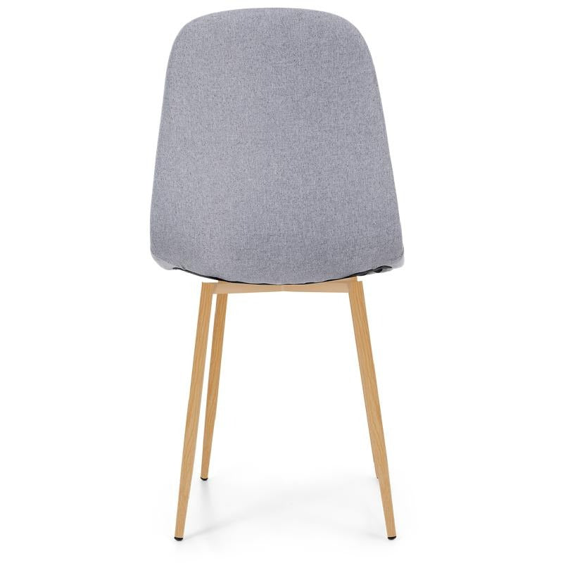 Eetkamerstoelen side chairs 4 stuks voor 1 prijs zwart eiken grijs 44 x 54 x 87 cm (l - b - h) (49 cm zithoogte)