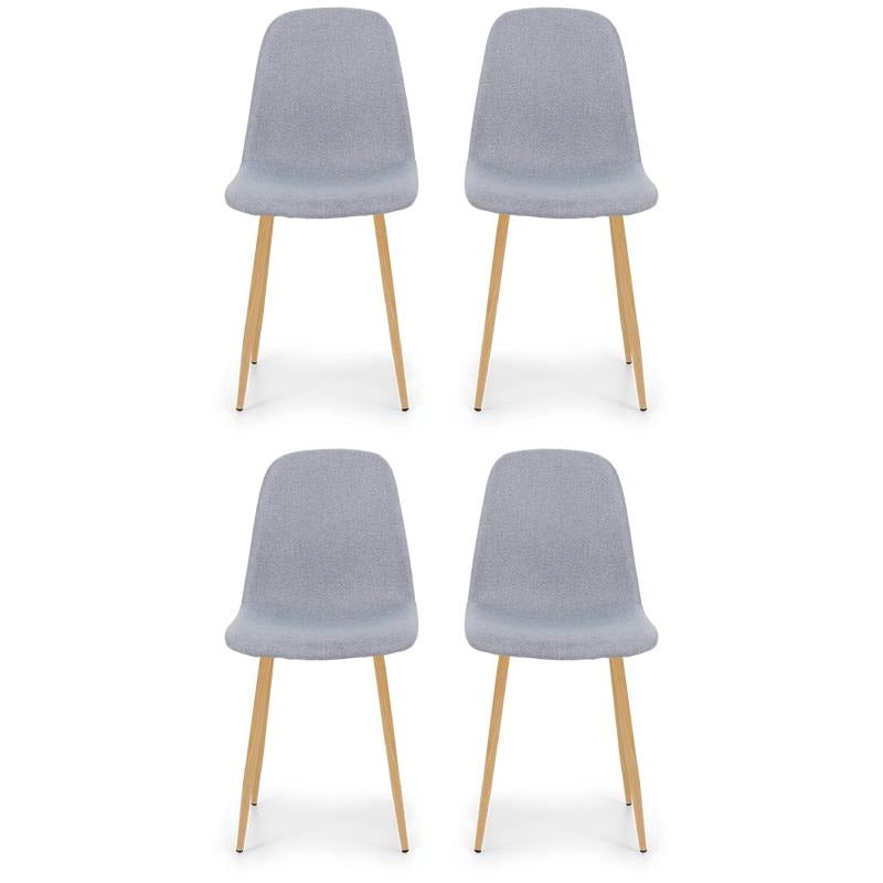 Eetkamerstoelen side chairs 4 stuks voor 1 prijs zwart eiken grijs 44 x 54 x 87 cm (l - b - h) (49 cm zithoogte)